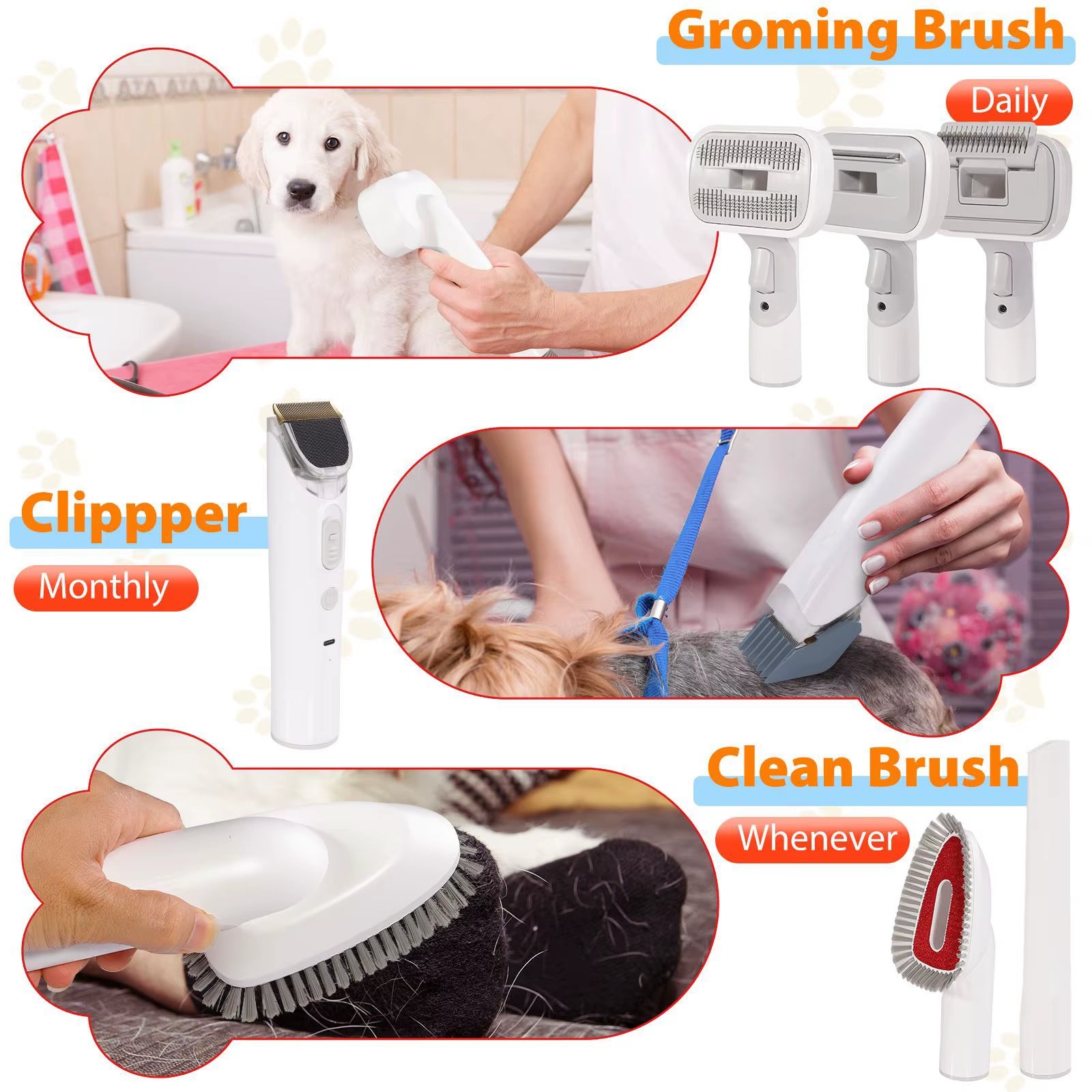 Dog Grooming Vacuum Kit