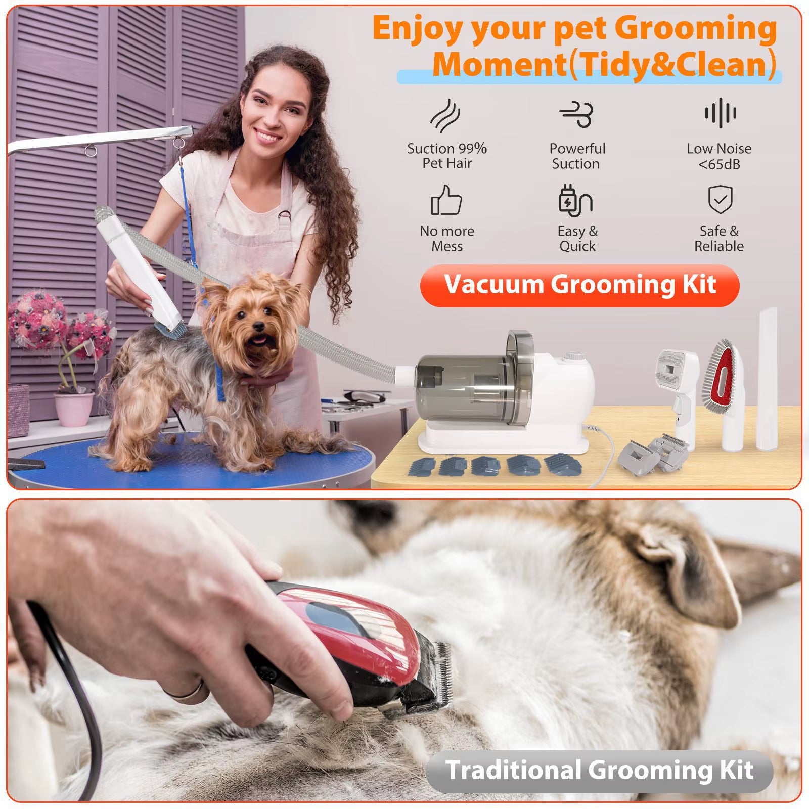 Dog Grooming Vacuum Kit
