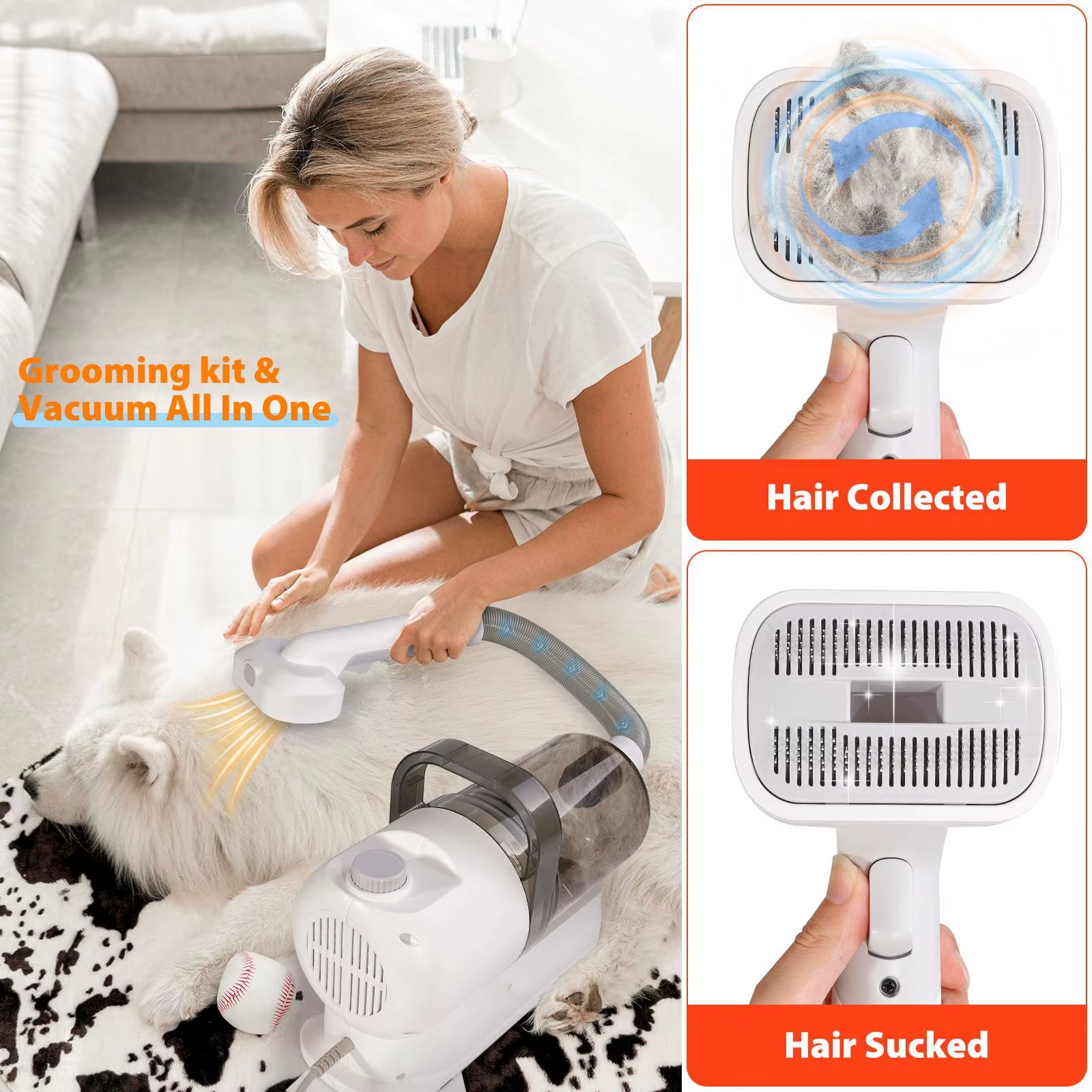 Dog Grooming Vacuum Kit